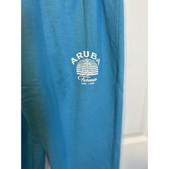 Treasure Cove Women’s Aruba Joggers Pants Size 2XL Blue Travel Vacation Cotton - Picture 3 of 7